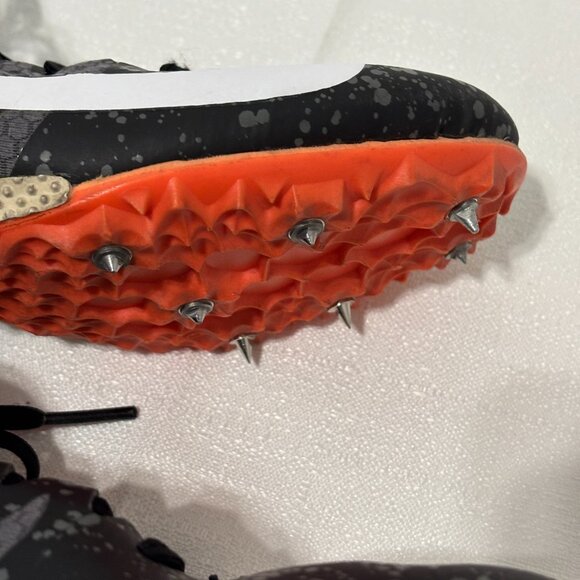 Nike Zoom Rival S 907565-008 Black Gray Paint Splatter Women's 8.5 Racing Cleats - Picture 12 of 16